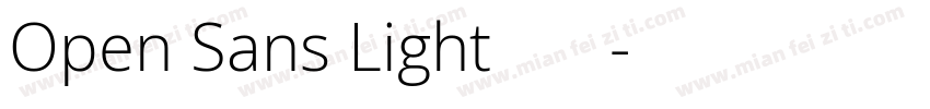 Open Sans Light手机版字体转换